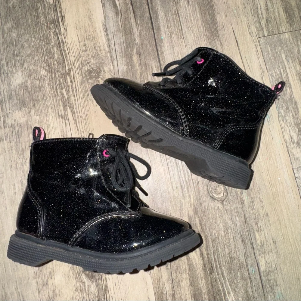 Wonder Nation Glittery Black Kids Boots